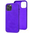 Кожаный чехол Croco Leather для Apple iPhone 13 Pro Max (6.7") Purple