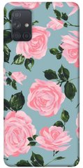 Чехол для Samsung Galaxy A71 PandaPrint Розовый принт цветы