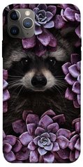 Чохол для Apple iPhone 12 Pro (6.1 "") PandaPrint Єнот в кольорах квіти