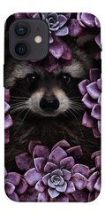 Чохол для Apple iPhone 12 mini (5.4 "") PandaPrint Єнот в кольорах квіти