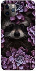 Чехол для Apple iPhone 11 Pro (5.8"") PandaPrint Енот в цветах цветы