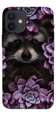 Чехол для Apple iPhone 12 mini (5.4"") PandaPrint Енот в цветах цветы