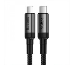 Кабель USB Baseus Cafule Type-C to Type-C PD3.1 60W (1.0m) черно серый, Черный