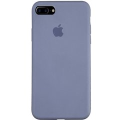 Чохол для Apple iPhone 7 plus / 8 plus Silicone Case Full з мікрофіброю і закритим низом (5.5 "") Сірий / Lavender