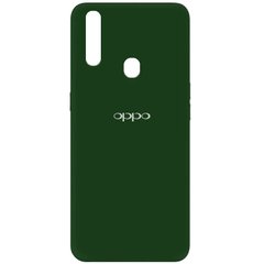 Чехол для Oppo A31 Silicone Full с закрытым низом и микрофиброй Зеленый / Dark green