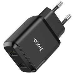 Адаптер мережевий HOCO Speedy dual port charger N7 | 2USB, 2.1A | (Safety Certified) black