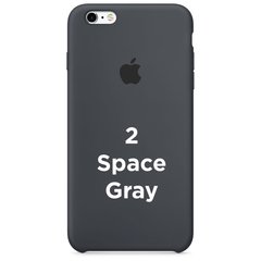 Чохол Apple silicone case for iPhone 6 / 6s Space Gray / темно - сірий