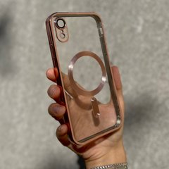 Чехол для iPhone XR Shining Case with Magsafe + стекло на камеру Rose gold