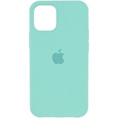 Чехол для Apple iPhone 12 Pro Silicone Full / закрытый низ (Бирюзовый / Ice Blue)