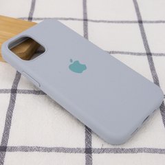 Чехол для Apple iPhone 12 Pro Silicone Full / закрытый низ (Серый / Mist Blue)