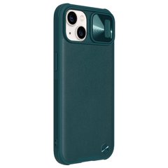 Кожаная накладка Nillkin Camshield Leather (шторка на камеру) для Apple iPhone 13 (6.1") Зеленый / Green