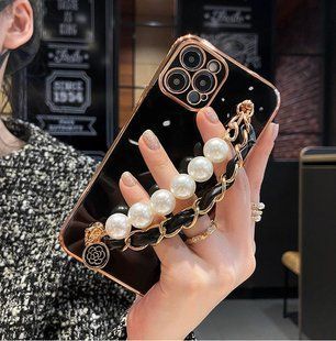Чехол для iPhone 13 Pro Pearl Bracelet + стекло на камеру Black