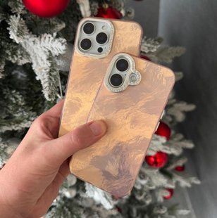 Мармуровий Чохол для iPhone 16 Pro Marble Shine Pink