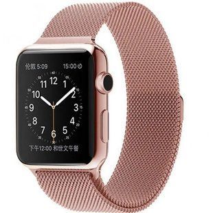 Ремінець для Apple Watch 42/44/45 mm Milanese Loop Rose Gold