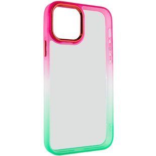 Чехол TPU+PC Fresh sip series для Apple iPhone 14 Plus (6.7") Салатовый / Розовый