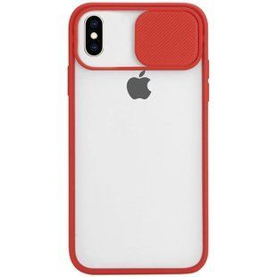 Чехол Camshield mate TPU со шторкой для камеры для Apple iPhone X / XS (5.8") (Красный)