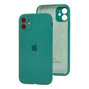 Чехол для iPhone 11 Silicone Full camera сосновый зеленый / закрытый низ + защита камеры