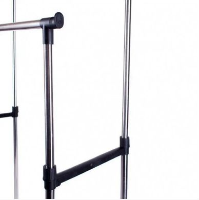 Универсальная прочная Двойная напольная передвижная стойка для одежды Double-Pole.