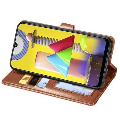Кожаный чехол книжка GETMAN Gallant (PU) для Xiaomi Redmi Note 10 Pro Коричневый