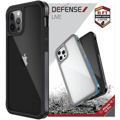 Чехол Defense Live Series для Apple iPhone 12 Pro / 12 (6.1"") Черный / Black
