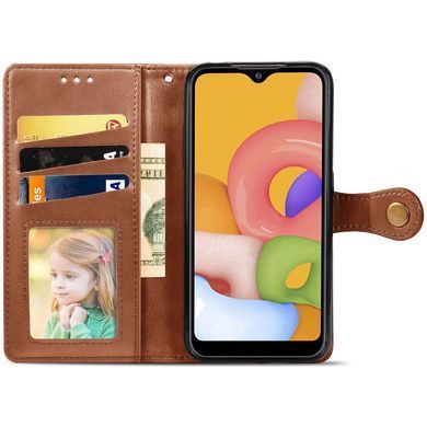Кожаный чехол книжка GETMAN Gallant (PU) для Xiaomi Redmi Note 10 Pro Коричневый