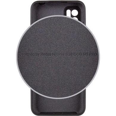 Чехол Silicone Cover Full Camera (AA) для Xiaomi Redmi Note 10 5G/Poco M3 Pro Черный/Black