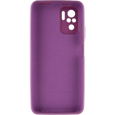 Чохол Silicone Cover Full Camera (AA) для Xiaomi Redmi Note 10 / Note 10s Фіолетовий / Grape