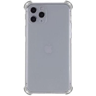 TPU чохол GETMAN Ease logo посилені кути для Apple iPhone 14 Pro (6.1") Сірий (прозорий)