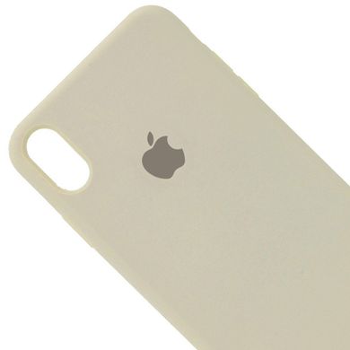 Чехол для Apple iPhone XR (6.1"") Silicone Case Full с микрофиброй и закрытым низом Бежевый / Antigue White