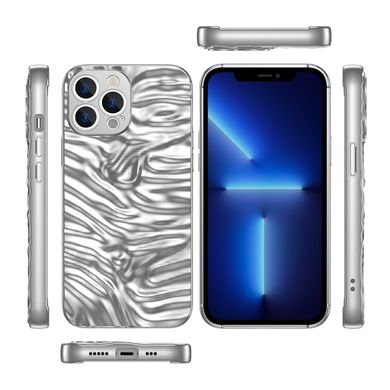Чехол для iPhone 13 Pro Paper Case Silver Glossy