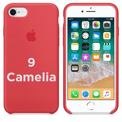 Чехол silicone case for iPhone 7/8 Camelia / Красний