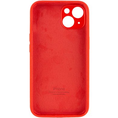 Чехол для Apple iPhone 14 Plus Silicone Full camera закрытый низ + защита камеры / Красный / Red