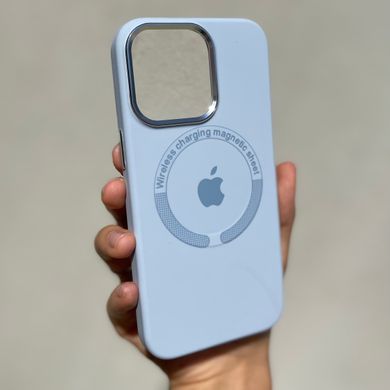 Чехол для iPhone 11 Silicone Case Full (Metal Frame and Buttons) with Magsafe с металлическими кнопками и рамкой Lilac