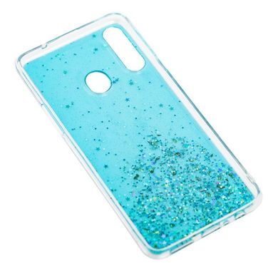 Чехол для Samsung Galaxy A20s (A207) Wave конфети голубой