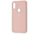 Чехол для Xiaomi Mi Play Silicone Full бледно-розовый с закрытым низом и микрофиброй