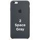 Чехол silicone case for iPhone 6/6s Space Gray / темно - серый