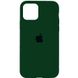 Чехол для iPhone 11 Silicone Full forest green / темно - зеленый / закрытый низ