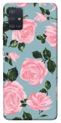 Чехол для Samsung Galaxy M51 PandaPrint Розовый принт цветы