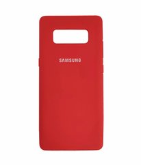 Чехол для Samsung Galaxy S8 (G950) Silicone Full красный с закрытым низом и микрофиброй