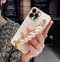 Чехол для iPhone 13 Pro Pearl Bracelet + стекло на камеру White