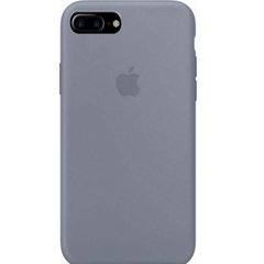 Чохол для Apple iPhone 7 plus / 8 plus Silicone Case Full з мікрофіброю і закритим низом (5.5 "") Сірий / Lavender Gray