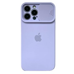 Чохол для iPhone 13 Pro Max Silicone with Logo hide camera + шторка на камеру Light Purple