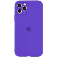 Чехол для Apple iPhone 11 Pro Silicone Full camera / закрытый низ + защита камеры (Фиолетовый / Ultra Violet)