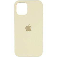 Чохол для Apple iPhone 12 Pro Silicone Full / закритий низ (Бежевий / Creamy)