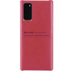 Шкіряна накладка G-Case Cardcool Series для Samsung Galaxy S20 (Червоний)