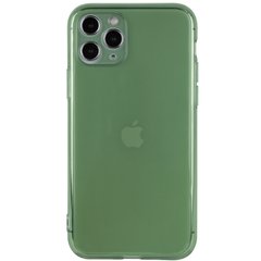 Матовый полупрозрачный TPU чехол с защитой камеры для Apple iPhone 11 Pro (5.8") (Зеленый / Green)
