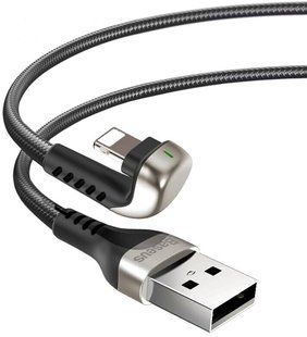 Кабель USB Baseus Green U-shaped lamp Mobile Game Lightning Black (CALUX-A01), Черный