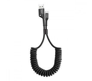Кабель Baseus Fish Eye Spring Type-C 2.0A 1m чорний, Черный