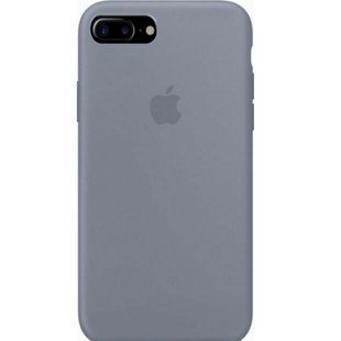 Чехол для Apple iPhone 7 plus / 8 plus Silicone Case Full с микрофиброй и закрытым низом (5.5"") Серый / Lavender Gray