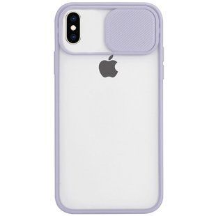 Чехол Camshield mate TPU со шторкой для камеры для Apple iPhone X / XS (5.8") (Сиреневый)